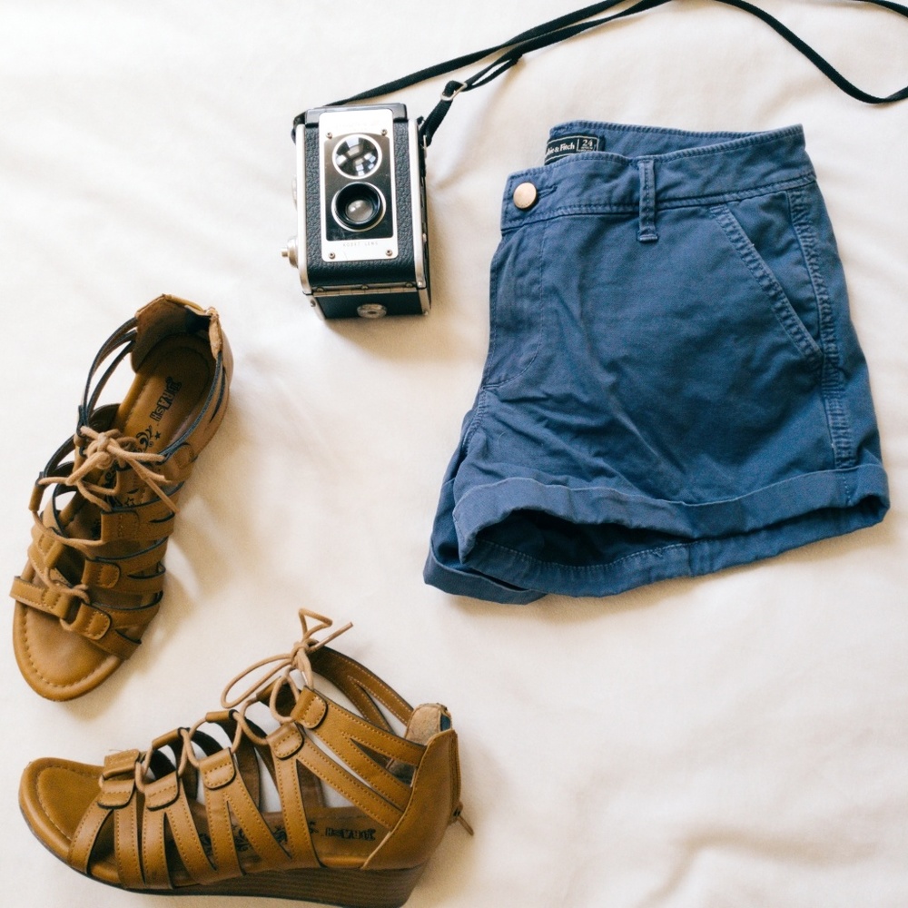 Blue Abercrombie & Fitch Shorts